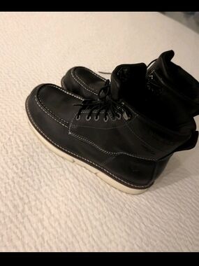 Wolverine I-90 Wedge WP CM DuraShocks Black Leather 6" Work Boot in size 14